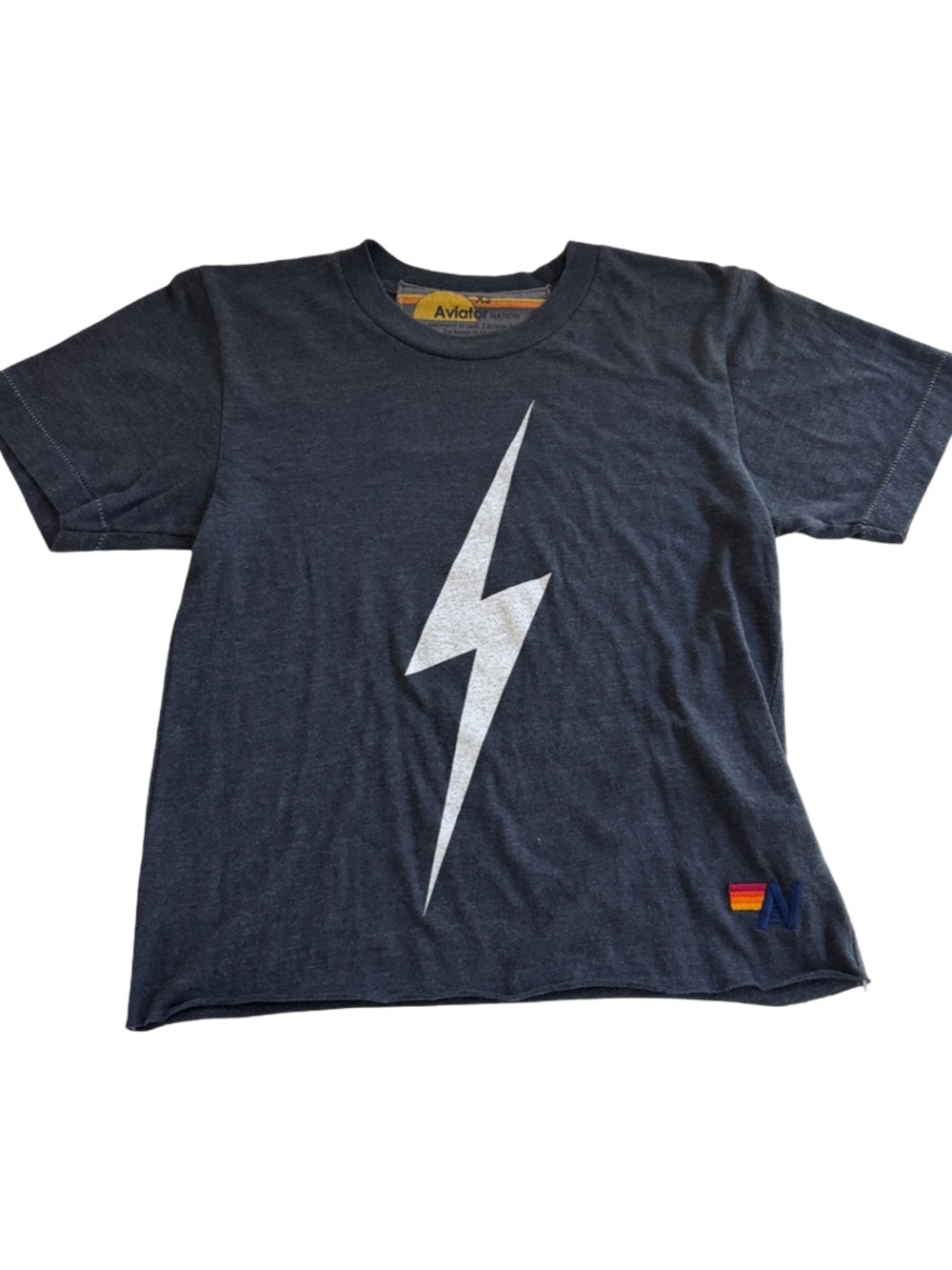 Aviator Nation Navy Lightning Bolt Tee XS
